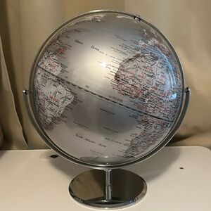 Beautiful large 38” silver globe